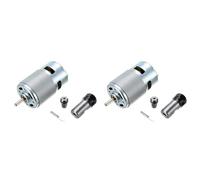 BUAGOUWZ 2X Motor 775 DC Motor de Eje de Rodamiento de Bolas de 12-36 V con Cortador de Tallado de Varilla de Extensión ER11 para Máquina Enrutadora CNC