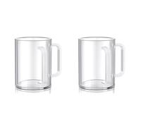 BUAGOUWZ 2X Vaso para Lavarse Las Manos con Dos Asas Vaso para Lavarse Las Manos de Acrílico para Netilat Yadayim Vasser Negel Asas para Vasos Blancos Judíos