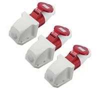 BUAGOUWZ 3X 16 Amp 5 Pines Clavija & Enchufe A Prueba de la Intemperie IP44 3 Fases 380-415V 3P + N + Earth 16A