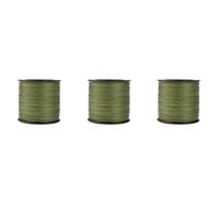 BUAGOUWZ 3X 500M 30LB 0,26 mm de Pesca Fuerte PE Trenza 4 Directrices (Verde)