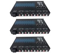 BUAGOUWZ 3X Auto Square Ecualizador Gráfico de 9 Bandas Audio Digital para Automóvil -EQ9 Ecualizador de Amplificador para Automóvil de Serie + Filtro Ajustable