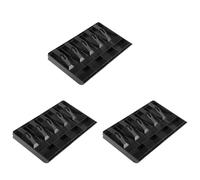 BUAGOUWZ 3X Bandeja para Efectivo Bandeja de Inserción para Cajón de Caja Registradora, 5 Compartimentos para Billetes y 4 Monedas, Estuche Duradero de Almacenamiento de Dinero ABS