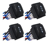 BUAGOUWZ 4X Interruptor de Inversión de Polaridad Momentáneo, Actuador de Motor de Control A Prueba de Agua, Interruptor Basculante de 3 Posiciones y 6 Pines