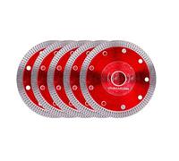 BUAGOUWZ 5 Hojas de para Amoladora Angular y Cortadora de Azulejos, Disco Indestructible Superfino de 4-1/2 Pulgadas para un Corte Suave de Cerámica.