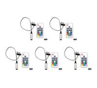 BUAGOUWZ 5X Controlador de Efecto de Iluminación de Ventilador de Computadora, 5V 3 /12V 4 RGB Equipo de Ventilador Control de Cable/Control Remoto con Encendido/Apagado