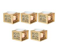 BUAGOUWZ 5X Lámpara de Fragancia Hueca de Bambú de Madera, Quemador de Aroma para Horno de Aceite, Candelabro, Elegante Y Atractivo, Decoración de Oficina de Casa