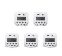 BUAGOUWZ 5X LCD Temporizador Programable de Potencia de Control Digital DC 12V 16A Interruptor de Tiempo de Rele