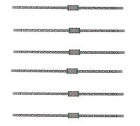 BUAGOUWZ 6 Uds., Guía Lineal de 9 mm, Riel En Miniatura MGN9,Riel Lineal de 400 mm Y 6 Uds.,Deslizador de Riel En Miniatura MGN9H