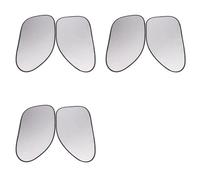 BUAGOUWZ 6pcs Auto Ventana Lateral Color Negro Plata