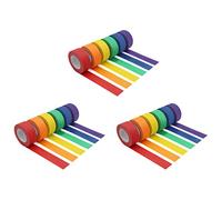 BUAGOUWZ Cinta de Enmascarar de Colores,Pintores de Colores para Manualidades,Etiquetado O Codificación-18 Rollos de Diferentes Colores-Cinta de Enmascarar 1 Pulgadax13 Yardas(2.4cmx12M)