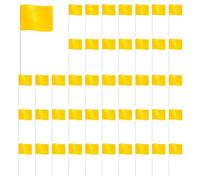 BUAGOUWZ Marcado Marcador para Césped Paquete 120, Pequeñas PVC, Marcado Césped, Jardín, Encuesta, Amarillo