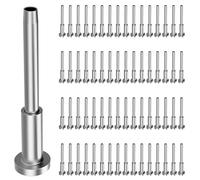 BUAGOUWZ Paquete de 100 Kits de Barandilla de Cable, de Barandilla de Cable de 1/8 Pulgada, Receptor para Postes de Madera/Metal de 2 X 2 Pulgadas