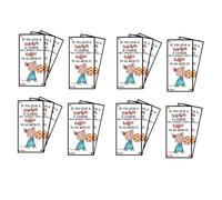 BUAGOUWZ Tarjeta de Felicitación de Agradecimiento para Profesor, Si Le Tu Profesor un Libro de Galletas, Tarjetas con Agradecimiento Único, B