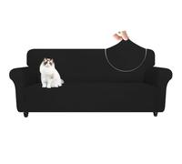 BUAOGDVG Funda de sillón Individual con reposabrazos, antiarañazos, for Gatos y Perros, elástica, Universal, Moderna, Antideslizante y Antimanchas.(Nero,183-234 CM)