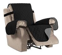 BUAOGDVG Funda de sofá reclinable Impermeable, Acolchada, Universal, de 1 Plaza, Resistente a Las Manchas y a los arañazos.(Nero,Large)