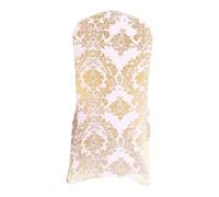 BUAOGDVG Fundas for sillas Doradas con Estampado Floral Metalizado