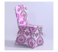 BUAOGDVG Fundas for sillas Doradas con Estampado Floral Metalizado