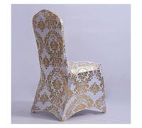 BUAOGDVG Fundas for sillas Doradas con Estampado Floral Metalizado