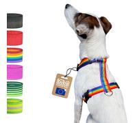 Bub’s® Arnés Perro Mediano/Pequeño Antitirones - Arnés Perro Forma de H - Comprobar Tamaño: Cuello 34 a 57 cm, Pecho 42 a 69 cm - Dog Harness, Pechera para Perro (Color Rainbow)