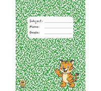 Buba Safari: Primary Composition Notebooks | Kids Handwriting & Drawing Journal | Pre-K, Grades K-2 | 100 Pages | 7-1/2" x 9-3/4"