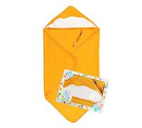 Bubabù Albornoz de bebé para bordar, con inserto de etamina en capucha triangular, tamaño 55 agujeros, con hilo para bordar. Medidas: 75 x 75 cm. Composición: algodón 100% fabricado en Italia