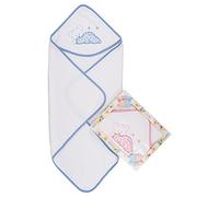 bubabù albornoz yoghy para niño, triángulo, 75 x 75 cm azul claro