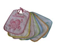 bubabù con097/B Pack de 7 baberos Semana pierino en Bolsa con cordones