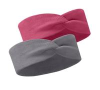 Bubalove - SET 2 x Diademas de algodón para niñas y recién nacidos, accesorio para el pelo del bebé, diadema, muchos tamaños y colores, diademas cosidas a mano para niñas - 2-10 años - Rosa oscuro y