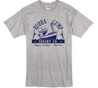 Bubba Gump Shrimp T-Tshirts Camisetas y Tops Forest Gump Top Retro 90S Film Movie Mens tee Grey(Large)