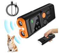 Bubbacare Disuasión ultrasónica de ladridos, dispositivo anti ladridos de dos modos para perros con pantalla LED y linterna, dispositivos disuasivos de ladridos de perro, herramientas recargables de