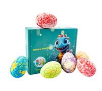 Bubble Bath Balls, Dinosaur Egg Baths Bomb Set, 6 Piece Soaking Body Cleanser, Foaming Baths Salt Toys for Kids Spa Relaxation, Colorful Bath Time Gift, Skin Friendly Bathroom Care Pack for Home