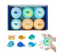 Bubble Bath Balls for Kids,6 Pieces Refreshing Body Cleanser Soak,Spa Bubble Bath Animal Toys | for Home Tub Travel Hotel Spa Kids Boys Girls
