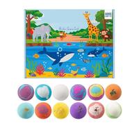 Bubble Bath Balls, Kids Fizzy Bombs, Toy Surprise Set, Colorful Scented Bath Bombs 12 Piece Fun Kit for Birthday Party Children Day Thanksgiving Boys Girls Family Friends Use