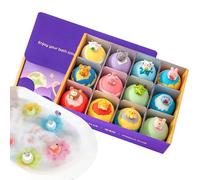 Bubble Bath Balls - Scented Foaming Bath Balls | Bubble Bathing Gift Set with Surprise Toys | 12 Piece Fragrance Cleansing Salt Ball for Women Men Girls Kids Youth Wife Mom Grandma Home Travel Spa Rel