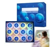 Bubble Bath for Women, 12 Pieces 1.85-Inch Spheres with 12-Piece Build, Organic Water Game, Scented Fizzers with Rainbow Style, Family Time Kit for Garden and Pool Women and Girls