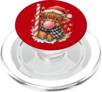 Bubble Blowing Highland Cow Christmas Cute Holiday PopSockets PopGrip para MagSafe