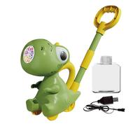 Bubble Blowing Push Toy, Bubble Lawn Mower - Light Up Blower Maker,Juguete del Patio Trasero de los Dinosaurios para niños y niñas, 10 Hoyos, diversión al Aire Libre