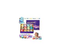Bubble Buddies BathToy,Natural Bath Bombs for Kids with Mega Bubbles & Surprise Inside,12pc Kids BathBombs Gift Set with Surprise Ocean Toys Inside,Ocean Toy Bath SaltBall,Fun Bathing Experience
