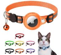 Bubble Cat - Collar de burbuja para Airtag - Accesorio compatible con Apple Airtag, seguridad antiestrangulamiento para gatos y cachorros, GPS no incluido. (naranja)