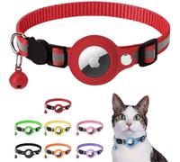 Bubble Cat - Collar de burbuja para Airtag - Accesorio compatible con Apple Airtag, seguridad antiestrangulamiento para gatos y cachorros, GPS no incluido. (Rojo)