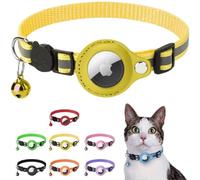 Bubble Cat - Collar de burbuja para Airtag - Accesorio compatible con Apple Airtag, seguridad antiestrangulamiento para gatos y cachorros, GPS no incluido. (Amarillo)