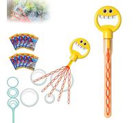 Bubble Claw Wand, 32-Hole Five-Claw Bubble Wand, Five Claw Smiley Bubble Stick, 5 Claw Smiley Bubble Stick, 5 Claw Bubble Wand (Yellow)