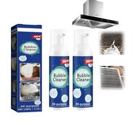 Bubble Cleaner Foam Spray, All Purpose Rinse Free Cleaning Spray Magic Foam Cleaner, A Good Helper for Removing Kitchen Grease. (2pcs)