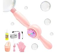 Bubble Fog Wand, Rechargeable Elastic Toy with Colorful Lights, 12 Inches Fog Bubble Machine with Fun Effects, Outdoor Play Wand Mist, Summer Beach Party Entertainment for Kids Age 3 and Up