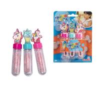 Bubble Fun - Minibarra de Burbujas de jabón con Forma de Unicornio, 3 Unidades, 3 x 30 ml de lejía, a Partir de 3 años