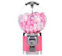 Bubble Gumball Dispenser Machine con Trucos de 100 x 32 mm, máquina expendedora a Granel de Bola, Juguetes de cápsula de Burbujas clásico dispensador de Dulces para Tiendas minoristas de Juegos Pink
