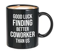 Bubble Hugs Coworker - Taza de café negra de 325 ml - Buscando mejores compañeros de trabajo que nosotros - Retirement Thank You Workmate Friendship Goodbye Traitor Quit Job Work Bestie