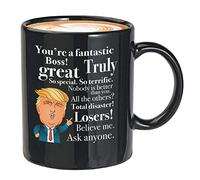 Bubble Hugs Donald Trump - Taza de café para jefe de oficina, jefe, señora, gran director, capital, madre, día del padre, presidente, republicanos conservadores, 11 onzas, color negro