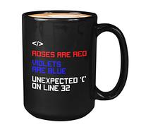 Bubble Hugs Programmer - Taza de café de 425.2 g, color negro, las rosas son rojas violetas son azules, programador de programación, desarrollador de computadoras, compañeros de trabajo