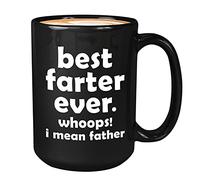 Bubble Hugs Sarcasm Dad - Taza de café negra de 425.2 g - Best Farter Ever - Sarcastic Daddy Dad Jokes Gag Papa Grandfather For Hubby From Daughter Son Wifey